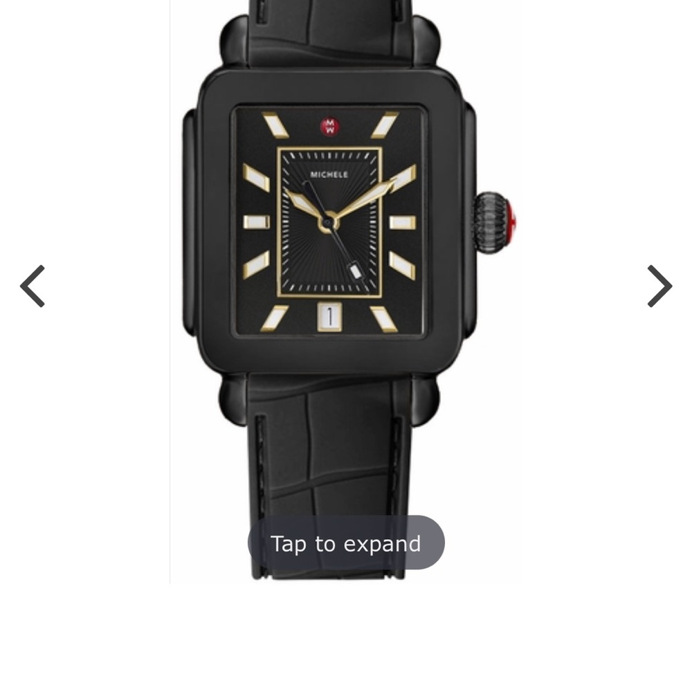 Michele Black and Gold Square Smartwatch